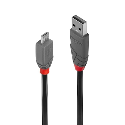 Lindy 0.5m USB 2.0 Type A to Micro-B Cable - Gold Plated