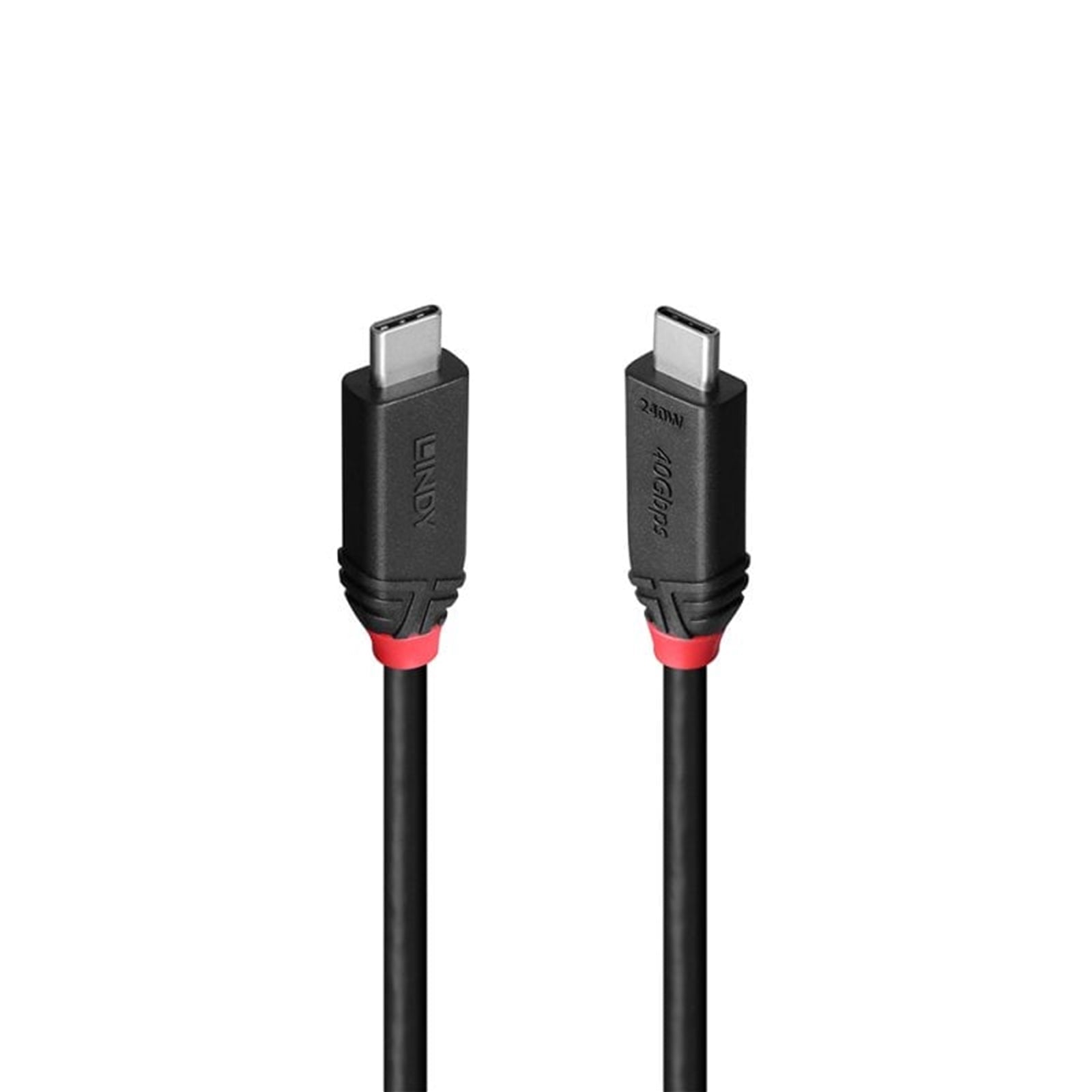Lindy Black Line USB4 Cable 2m 240W Triple Shielded USB-C to USB-C