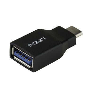 LINDY USB-C to USB-A Adapter - 10Gbps USB 3.2 Gen 2 - Black