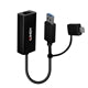 Lindy USB 3.2 Gigabit Ethernet Adapter - Dual USB-A/C Bus-Powered