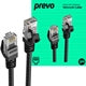 Prevo CAT6 Ethernet Cable 3m Black - OFC 26AWG Network Patch Lead