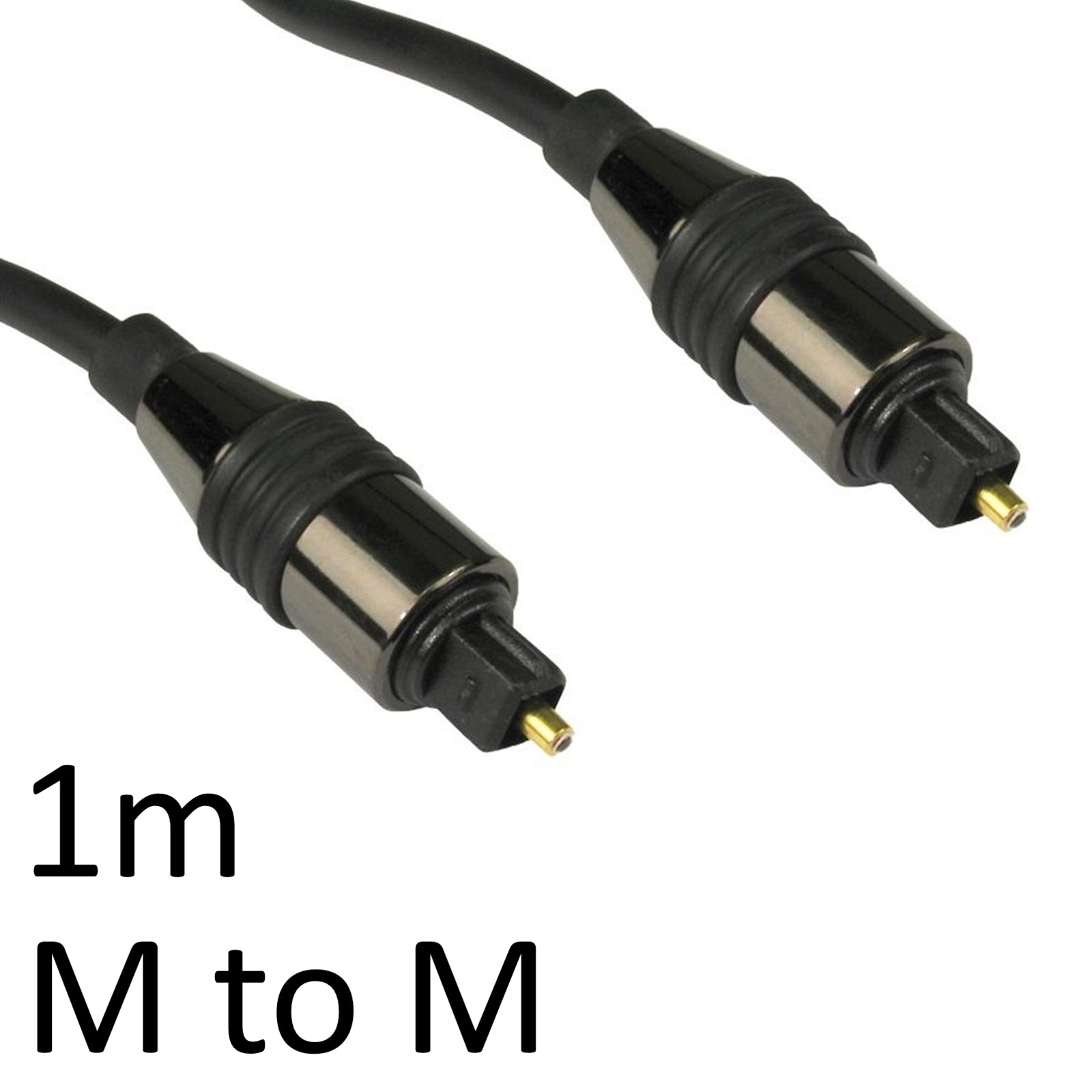 TOSLINK Optical Audio Cable 1m - Gold-Plated Fiber Optic Digital
