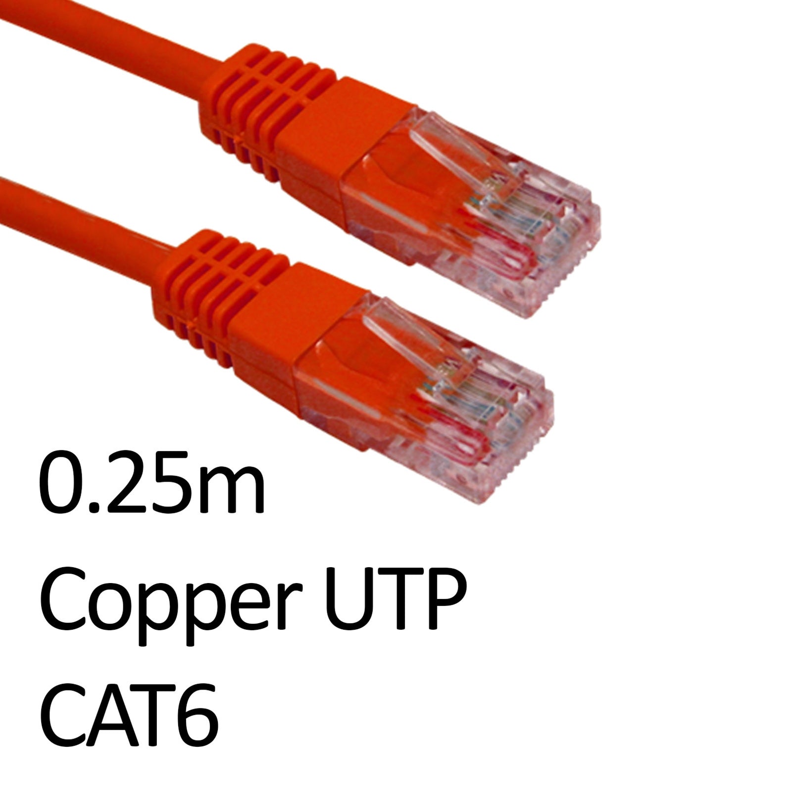 CAT6 Ethernet Cable 0.25m Red - Copper UTP Gigabit RJ45 Patch