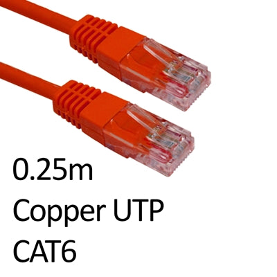 CAT6 Ethernet Cable 0.25m Red - Copper UTP Gigabit RJ45 Patch