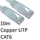 CAT6 Ethernet Cable 10m White - Full Copper UTP Gigabit RJ45