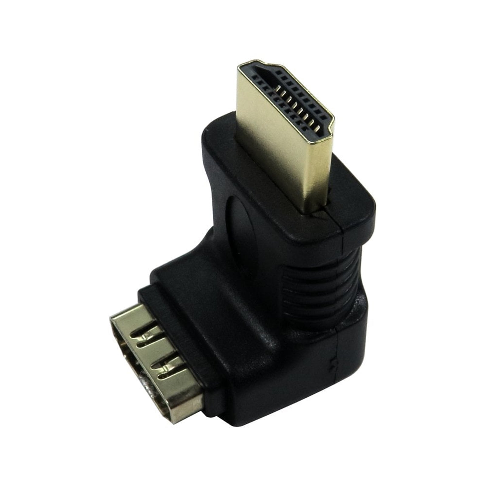 HDMI Right Angle Adapter 270° Gold Plated Male to Female - Black