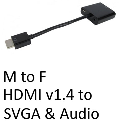 HDMI to VGA Adapter 1080P - Digital Converter with 3.5mm Audio