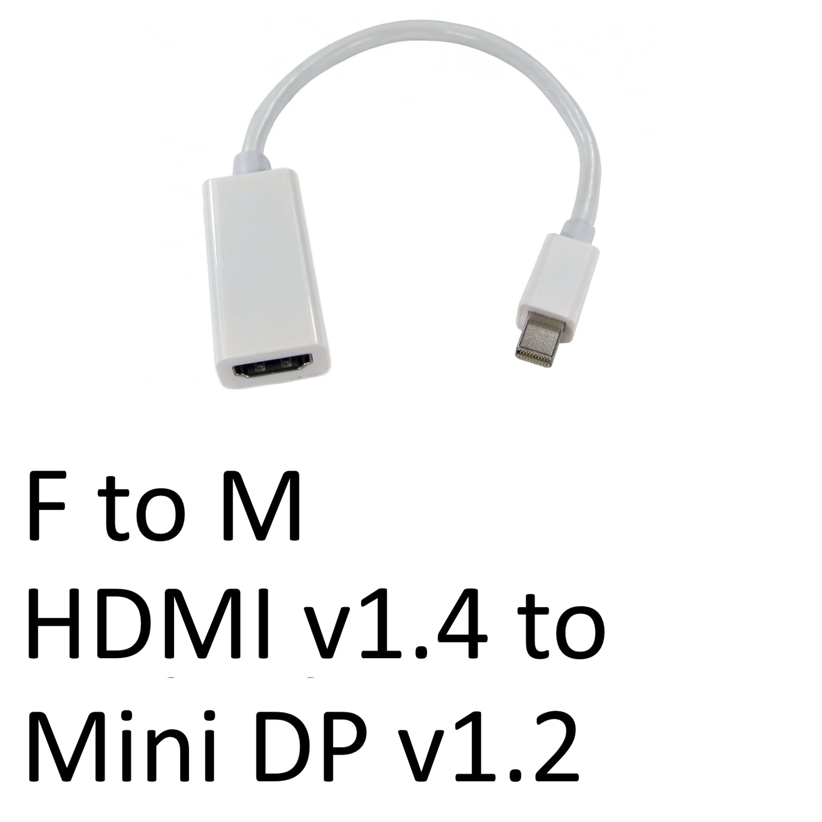 Mini DisplayPort to HDMI Adapter White 15cm - 1080p Converter