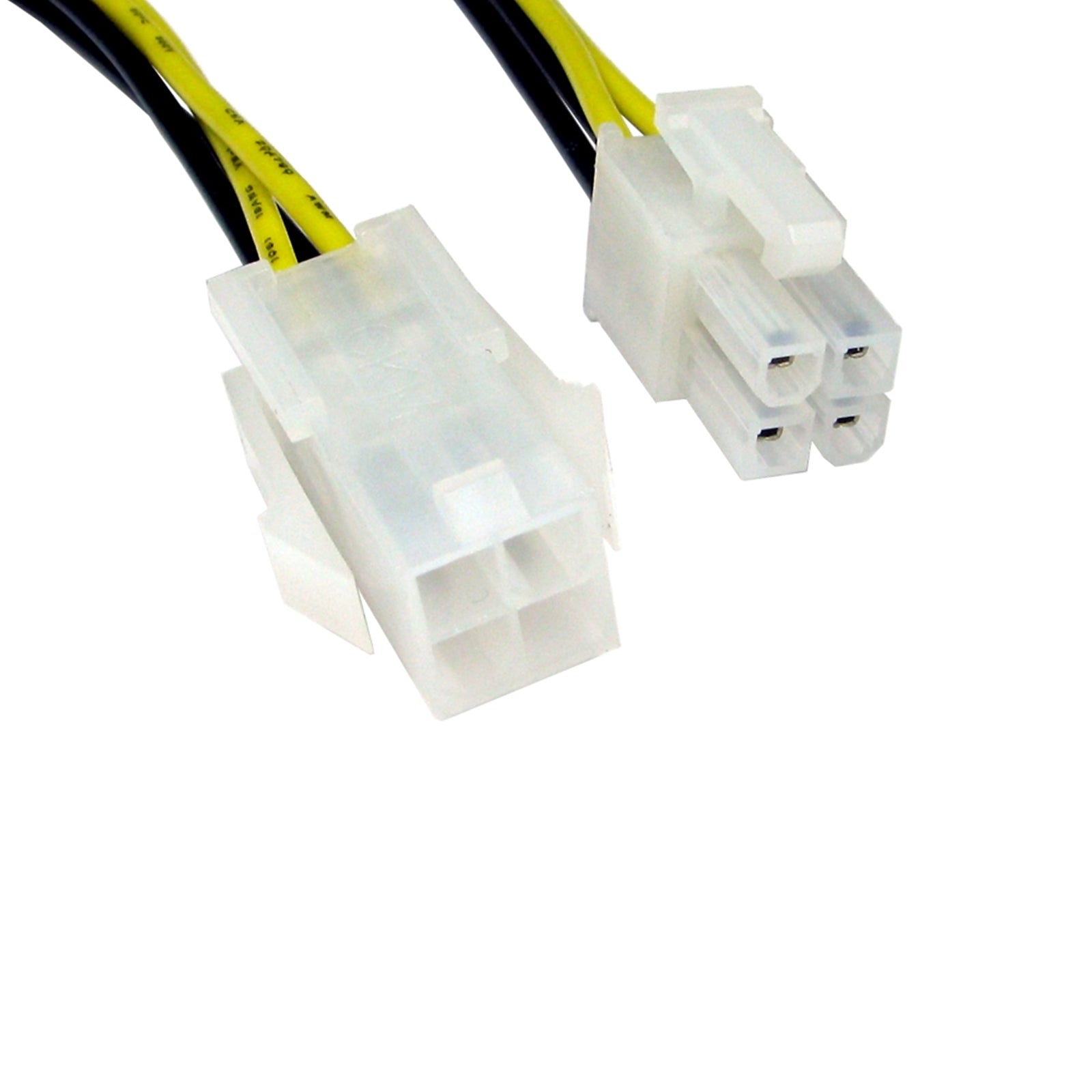 4-Pin ATX Power Extension Cable 28cm - Black & Yellow OEM