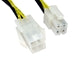 4-Pin ATX Power Extension Cable 28cm - Black & Yellow OEM