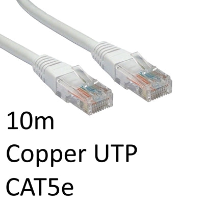 CAT5e Ethernet Cable 10m White - Full Copper 26AWG RJ45 UTP