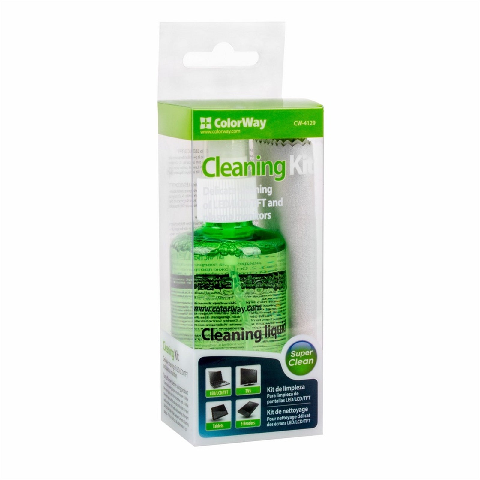 ColorWay Screen Cleaning Kit - Microfiber Cloth & Spray Solution