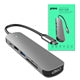 Prevo C605A USB-C Hub 6-in-1 Aluminum Docking Station 4K HDMI 60W PD