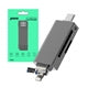 Prevo CR312 3-in-1 Card Reader - USB 2.0/Type-C/Lightning - Black
