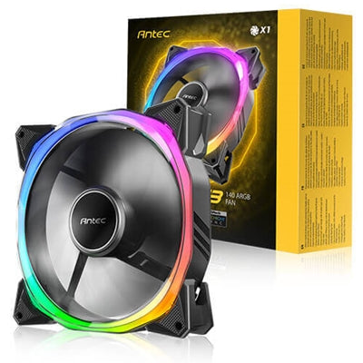 Antec Fusion T3 140mm ARGB PWM Fan - Hydraulic Bearing, 30mm Thick