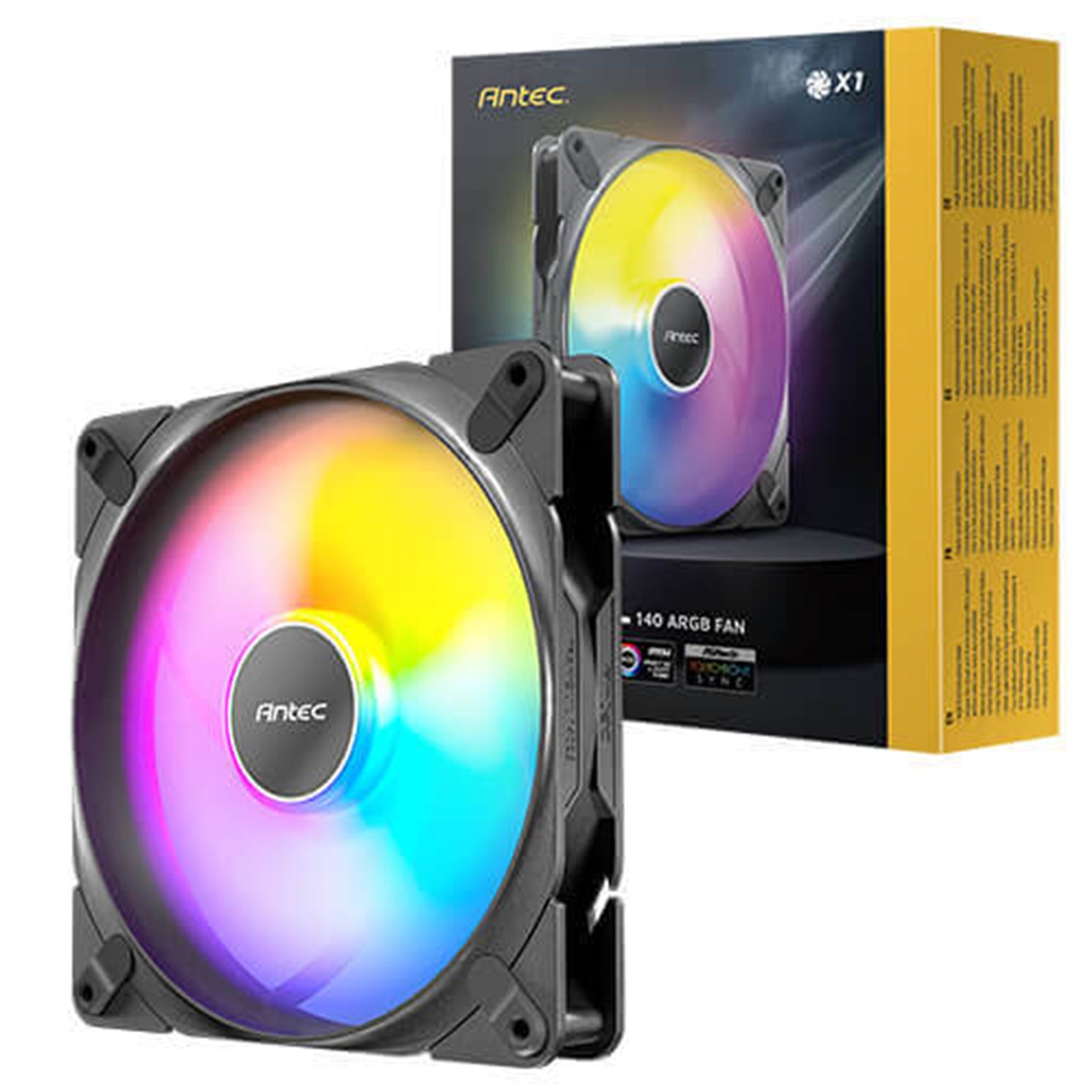 Antec Tranquil 140mm ARGB PWM Fan - FDB, Silent, 1500RPM