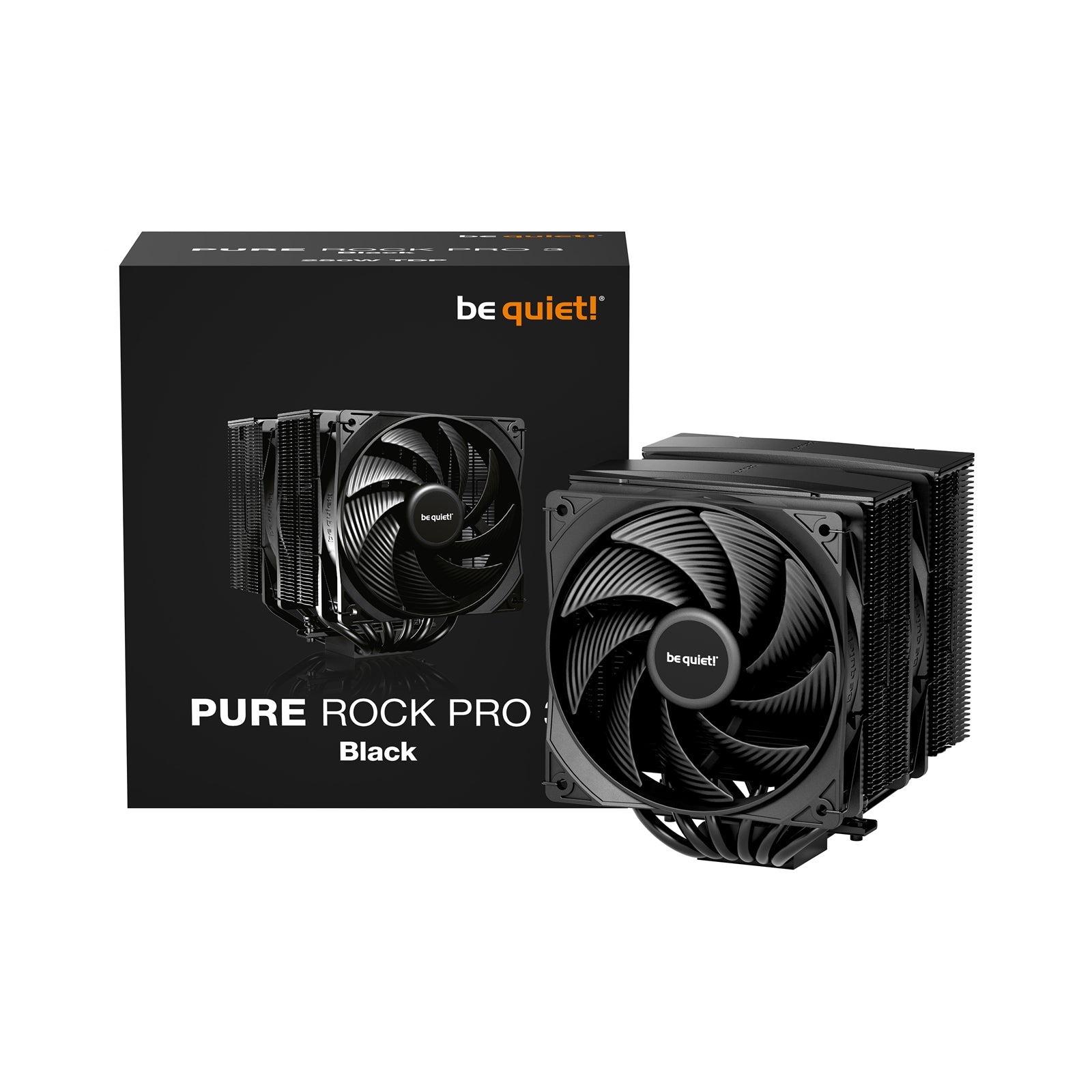 be quiet! Pure Rock Pro 3 Black CPU Cooler - 250W TDP, 6 Heat Pipes