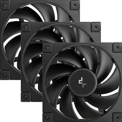 DeepCool FD12 120mm PWM Case Fan 3-Pack - Hydro Bearing, Black