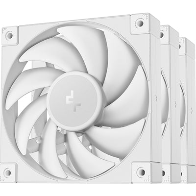 DeepCool FD12 120mm PWM Case Fan 3-Pack White Hydro Bearing