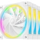 DeepCool FL12 White ARGB 120mm PWM Fans 3-Pack - 2150 RPM