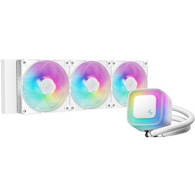 DeepCool LE360 V2 White 360mm AIO Liquid Cooler ARGB Aluminum