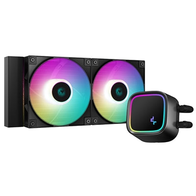 Deepcool LE520 240mm AIO Liquid CPU Cooler - ARGB Aluminum Black