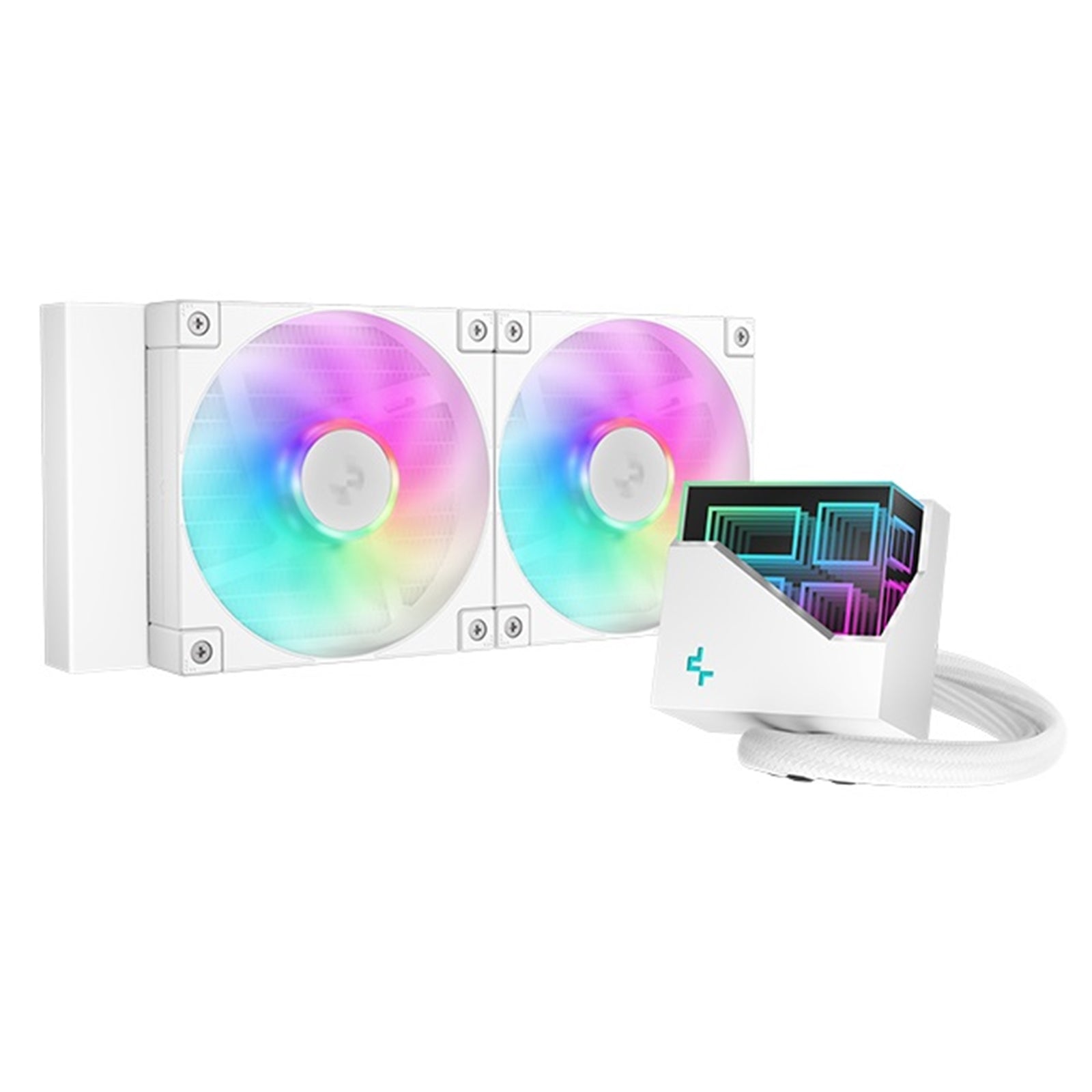 DeepCool LT240 240mm AIO Liquid CPU Cooler White ARGB