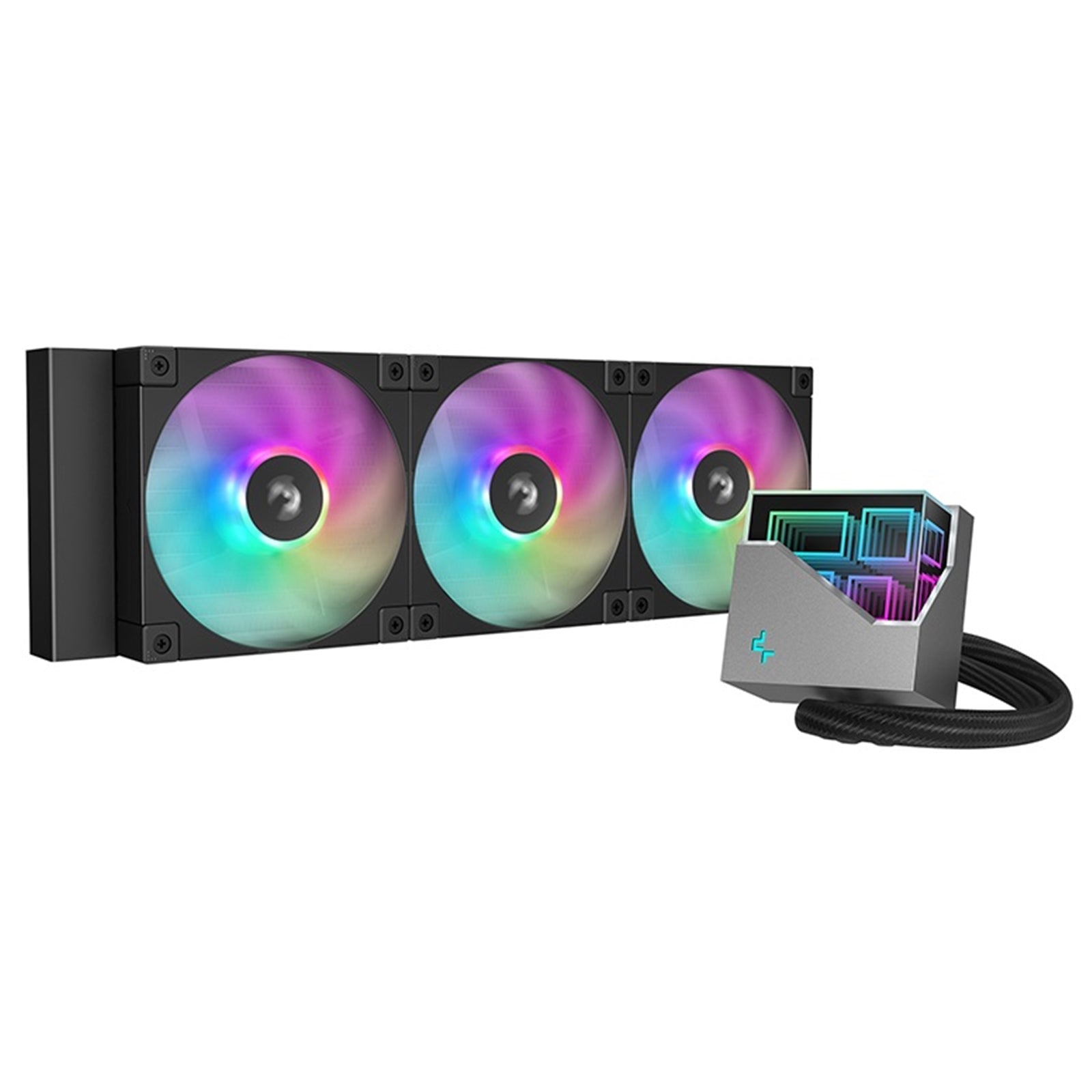 DeepCool LT360 360mm AIO Liquid CPU Cooler - ARGB Black Aluminum