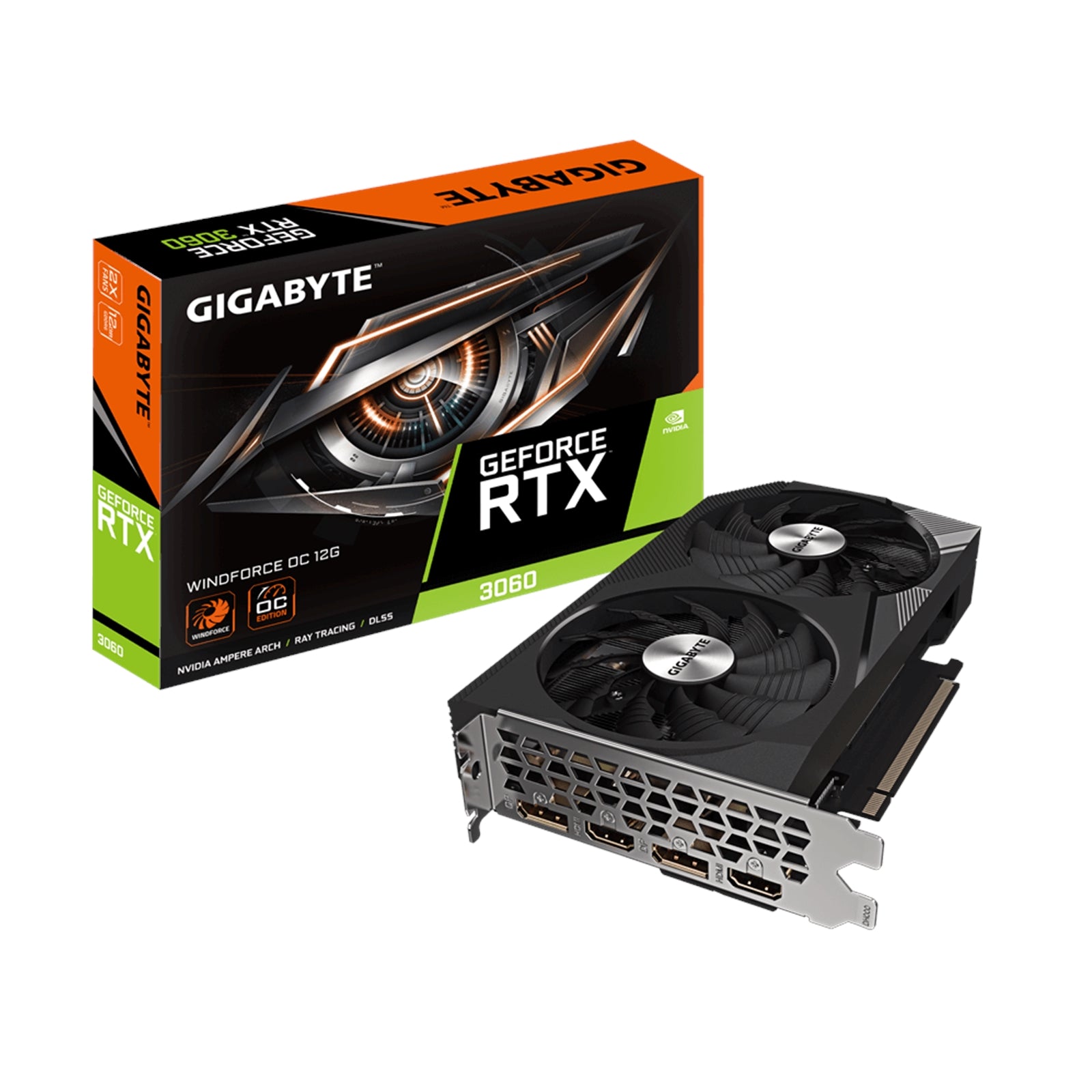 Gigabyte RTX 3060 WINDFORCE OC 12GB GDDR6 Graphics Card Rev 2.0