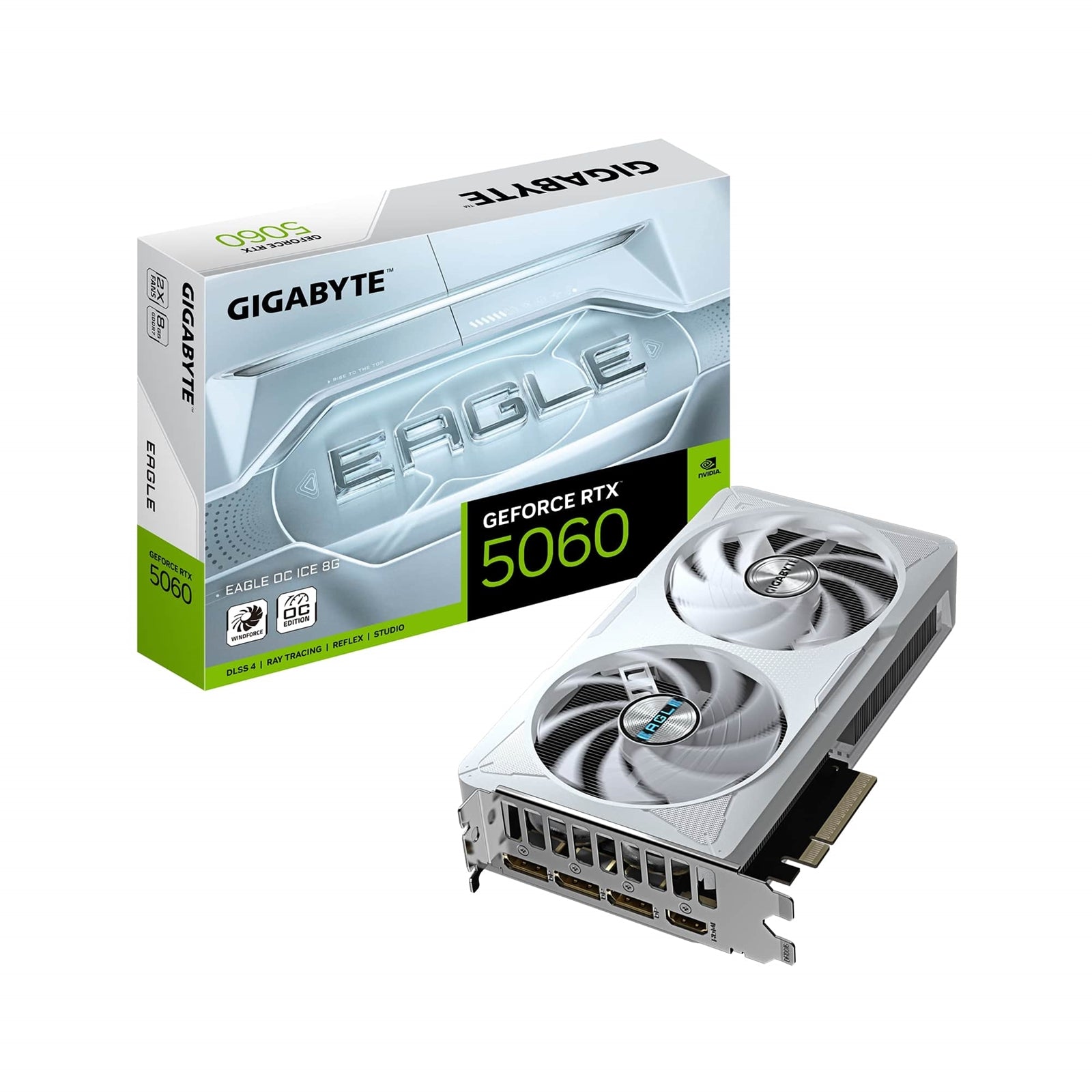 Gigabyte RTX 5060 EAGLE OC ICE 8GB GDDR7 White Graphics Card