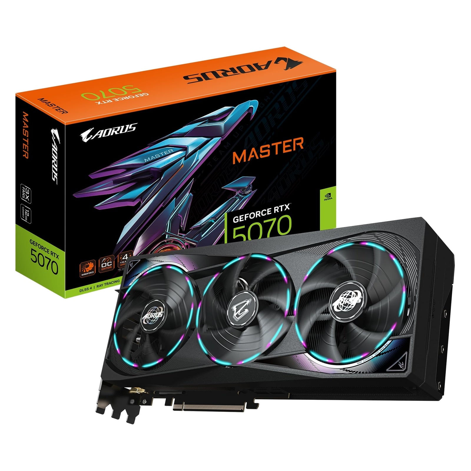 Gigabyte RTX 5070 AORUS MASTER 12GB GDDR7 Graphics Card OC