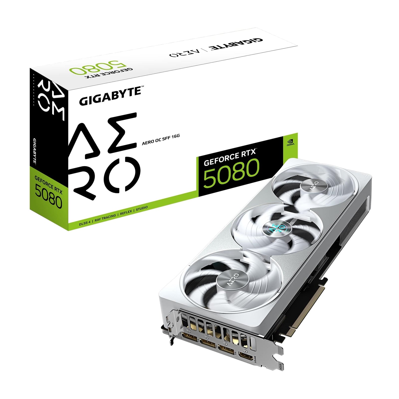 Gigabyte RTX 5080 AERO OC SFF 16GB GDDR7 White Compact GPU