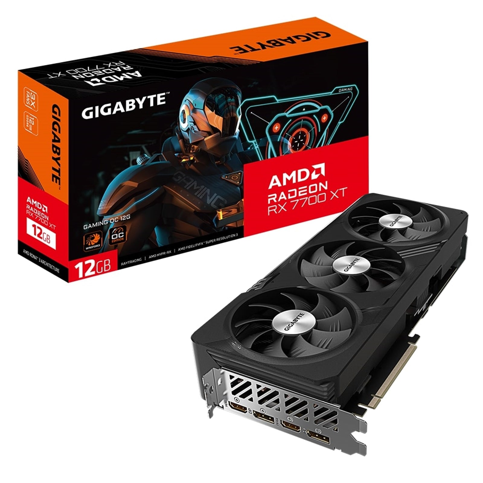 Gigabyte RX 7700 XT Gaming OC 12GB GDDR6 Overclocked Graphics Card