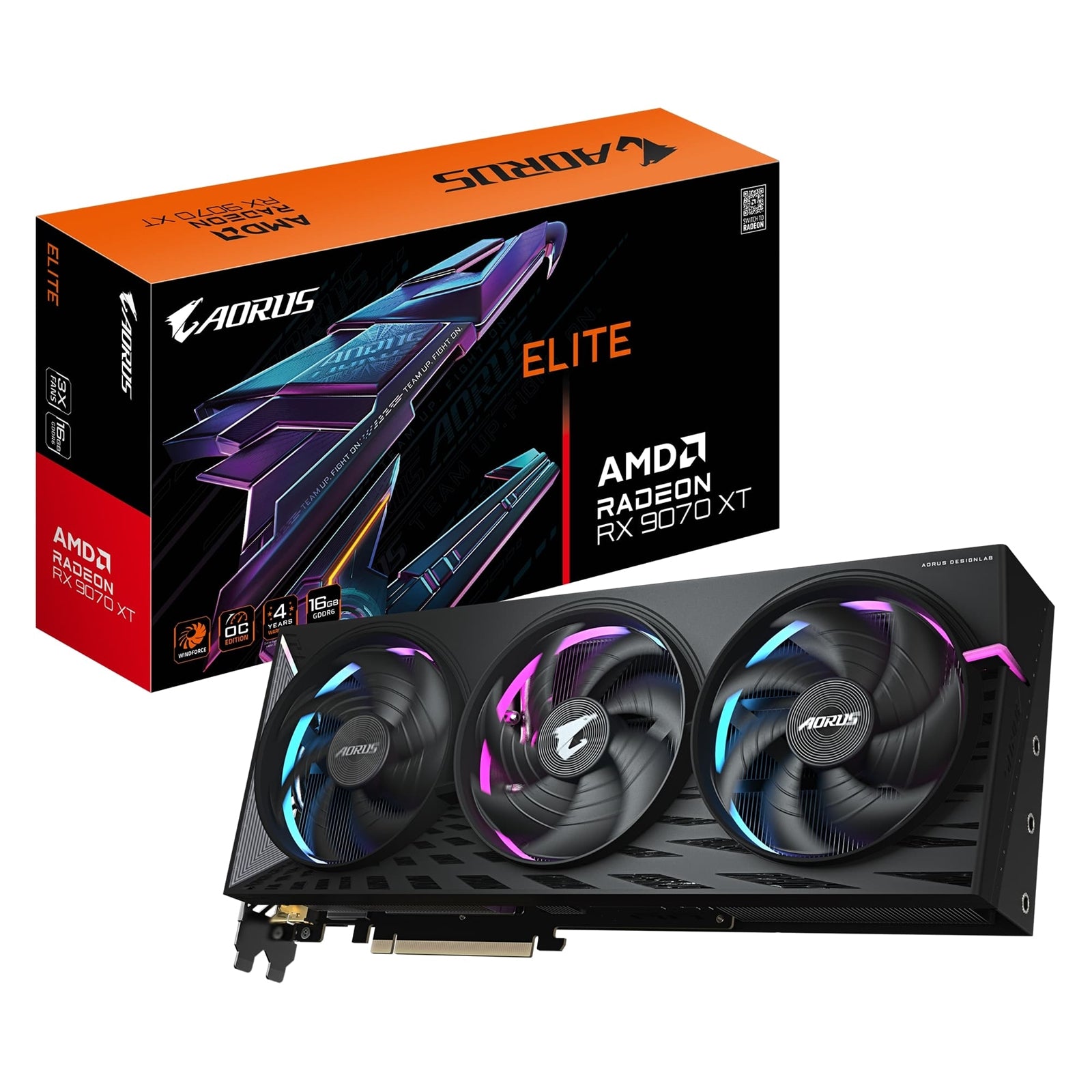 Gigabyte AORUS RX 9070 XT ELITE 16GB GDDR6 Gaming Graphics Card