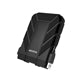 Black ADATA HD710 Pro 1TB rugged external hard drive, IP68 waterproof, featuring a durable design.