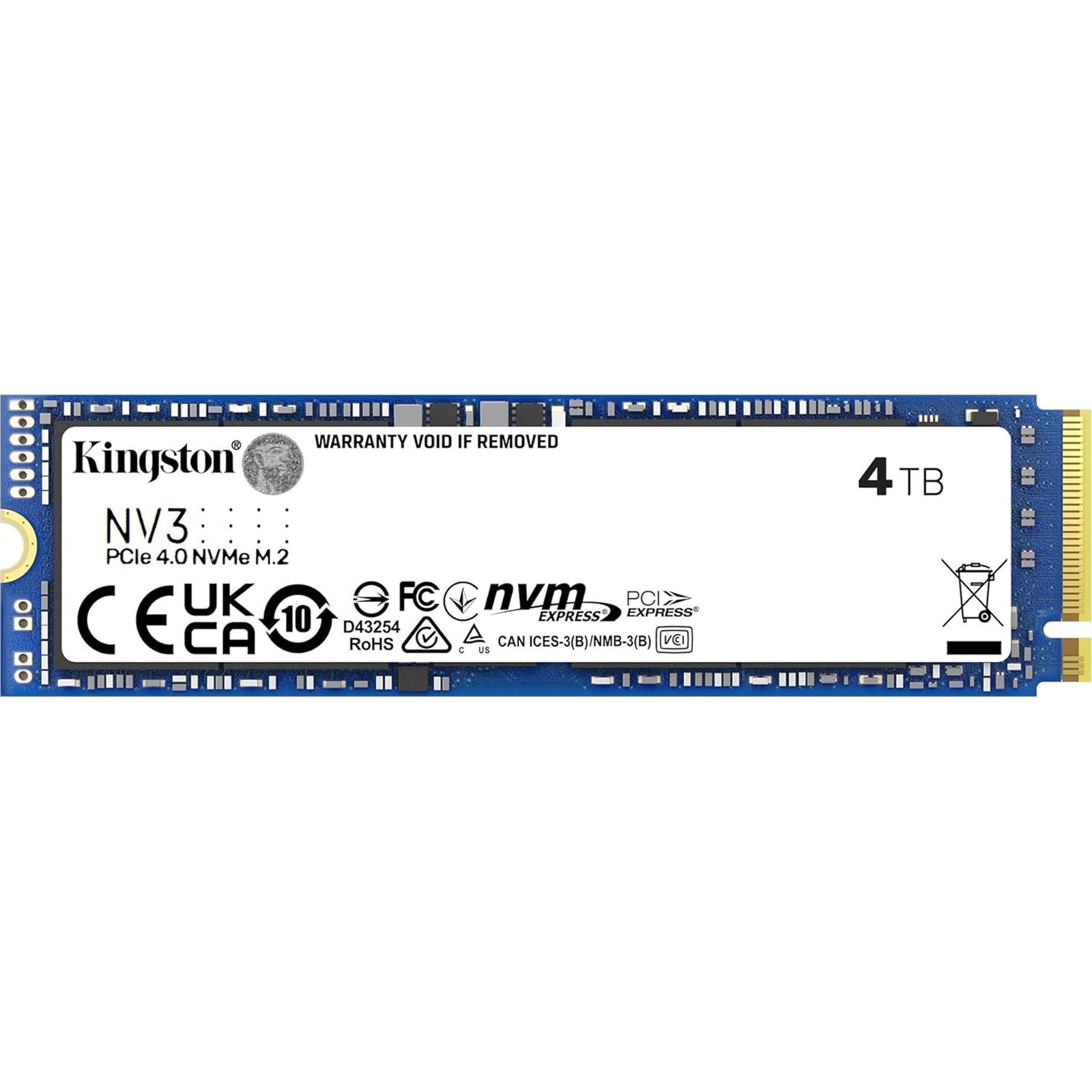Kingston NV3 4TB M.2 NVMe PCIe Gen4 SSD - 6000MB/s Read