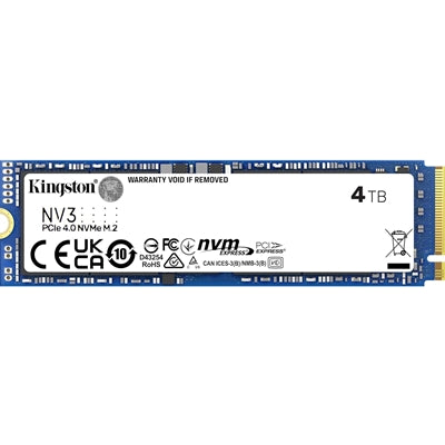 Kingston NV3 4TB M.2 NVMe PCIe Gen4 SSD - 6000MB/s Read