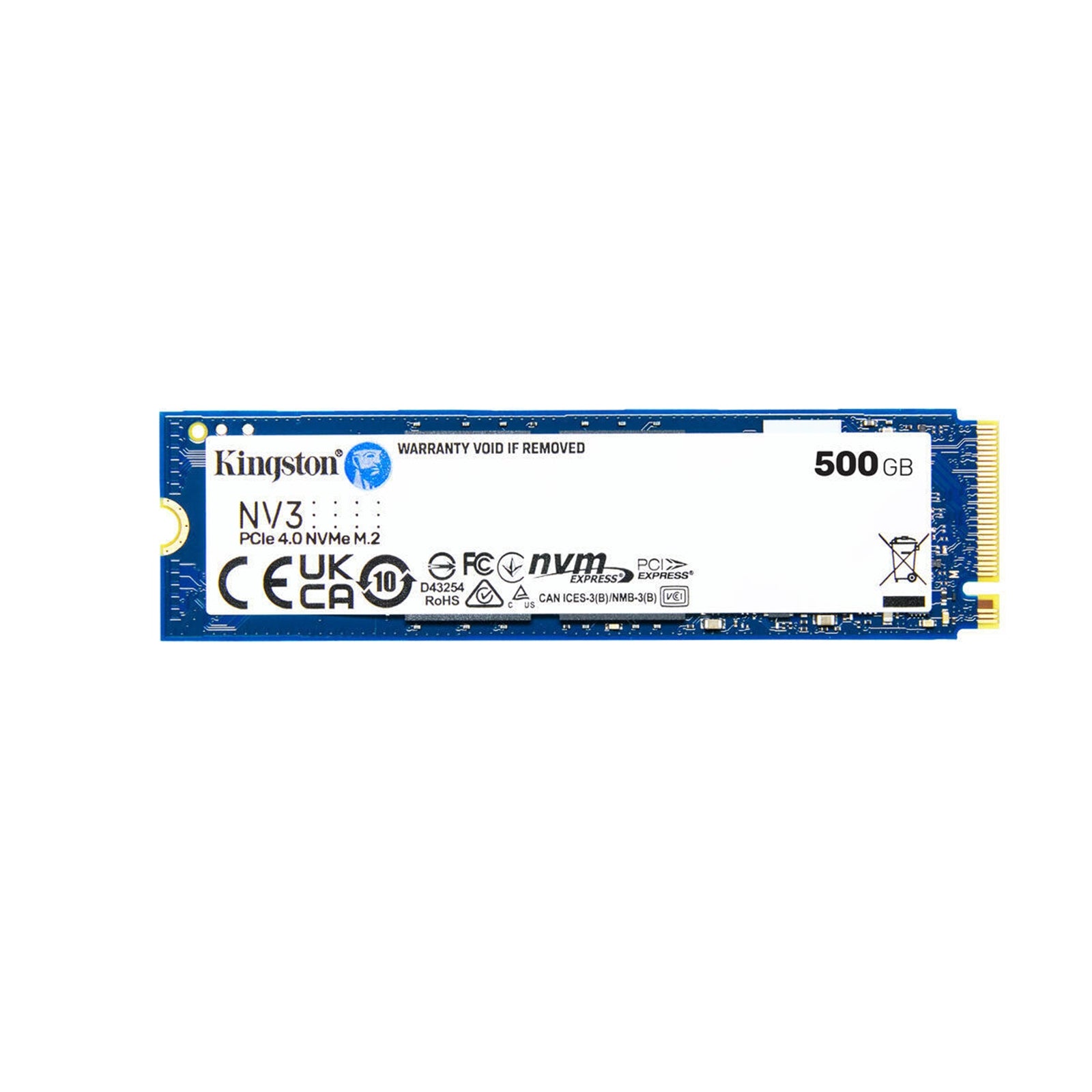 Kingston NV3 500GB PCIe 4.0 NVMe M.2 SSD - 6000MB/s