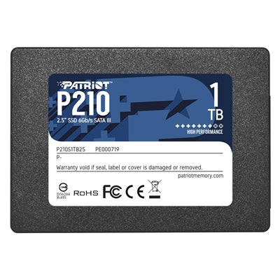 Patriot P210 1TB SATA III SSD - 520MB/s, 7mm Slim, 3-Year Warranty