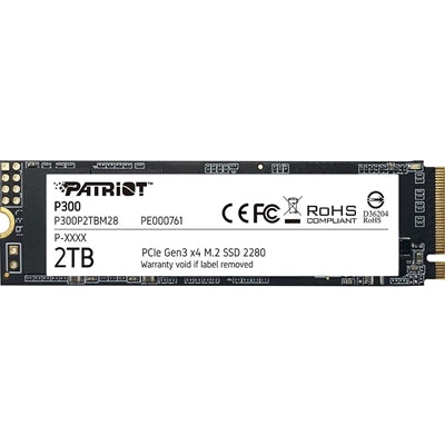 Patriot P300 2TB NVMe M.2 SSD PCIe Gen3 x4 - 2100MB/s