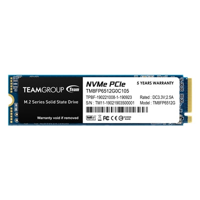 Team MP33 512GB M.2 NVMe PCIe Gen3 SSD 3D NAND 1700MB/s