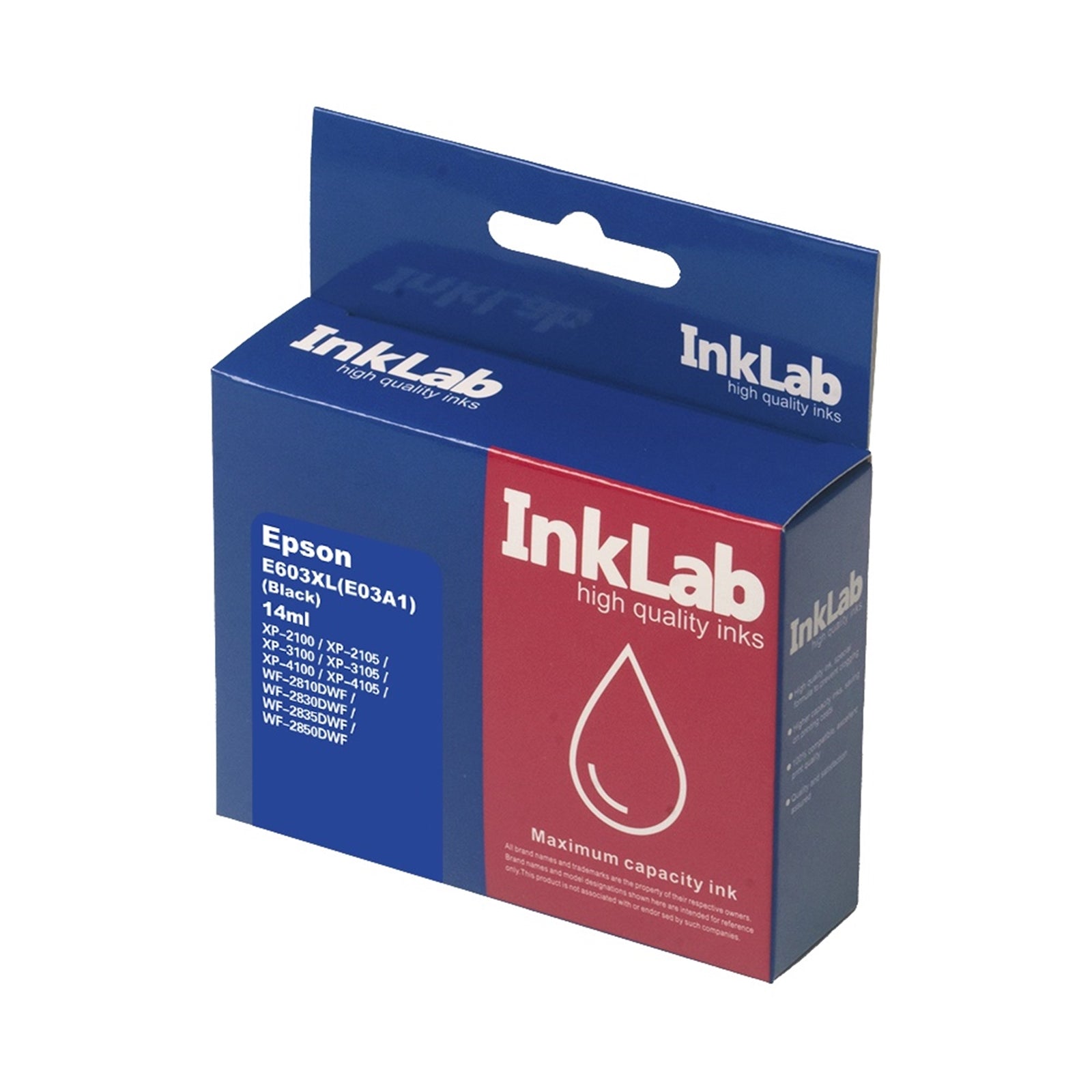 InkLab 603XL Compatible Black Ink Cartridge 14ml High Yield Epson