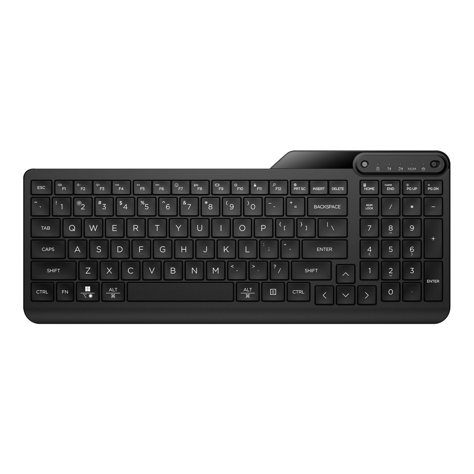 HP 475 Wireless Keyboard - Dual-Mode Bluetooth/2.4GHz, UK Layout, Black