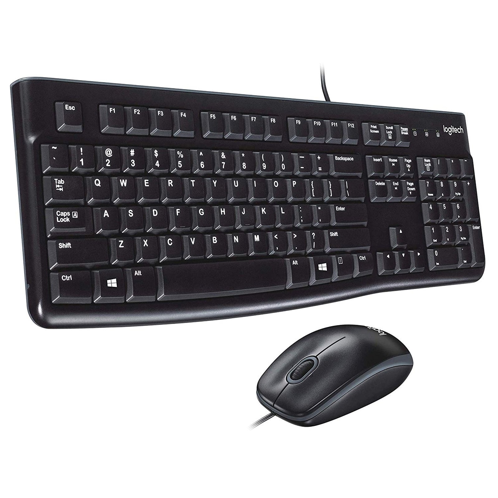 Logitech MK120 Wired Keyboard Mouse Combo - Spill-Resistant USB