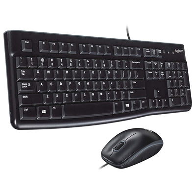 Logitech MK120 Wired Keyboard Mouse Combo - Spill-Resistant USB