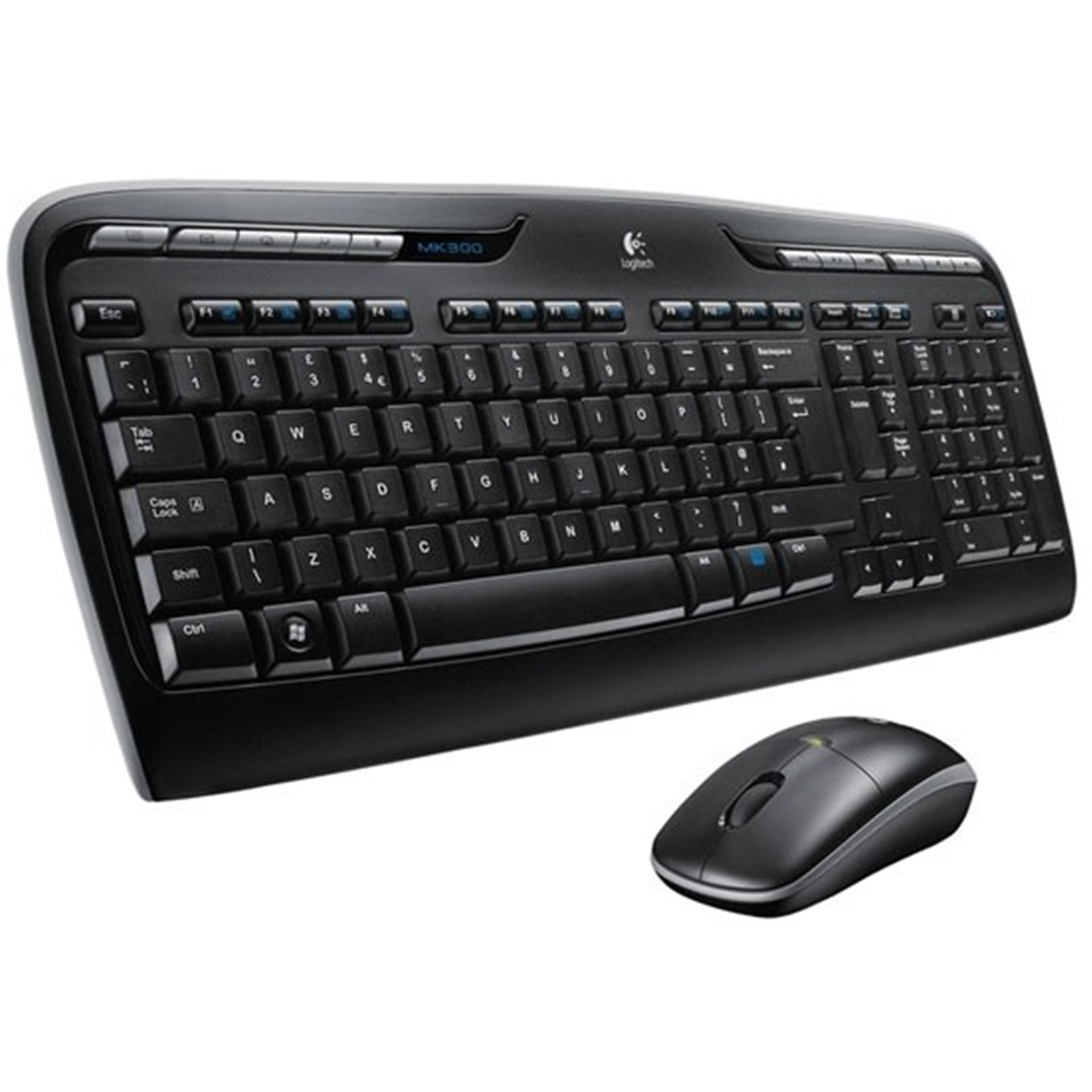 Logitech MK330 Wireless Keyboard Mouse Combo UK QWERTY 2.4GHz Black