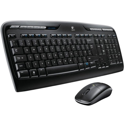 Logitech MK330 Wireless Keyboard Mouse Combo UK QWERTY 2.4GHz Black