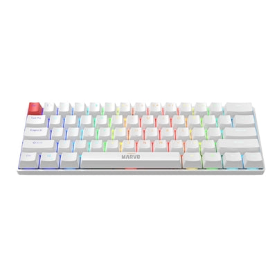 Marvo KG933G 60% Mechanical Keyboard White RGB UK Layout 61-Key