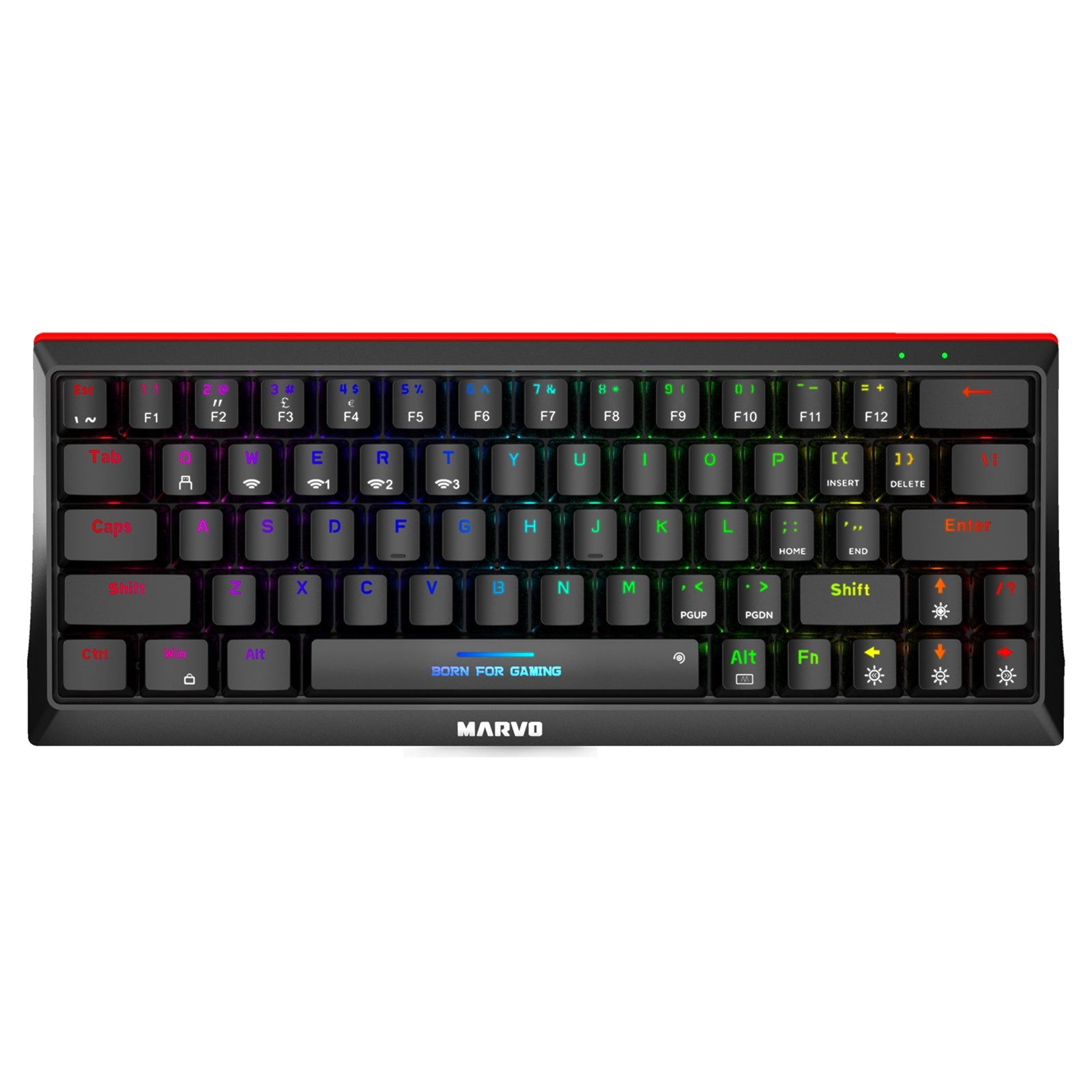 Marvo KG962W-UK 60% Wireless Mechanical Keyboard Red Switch RGB