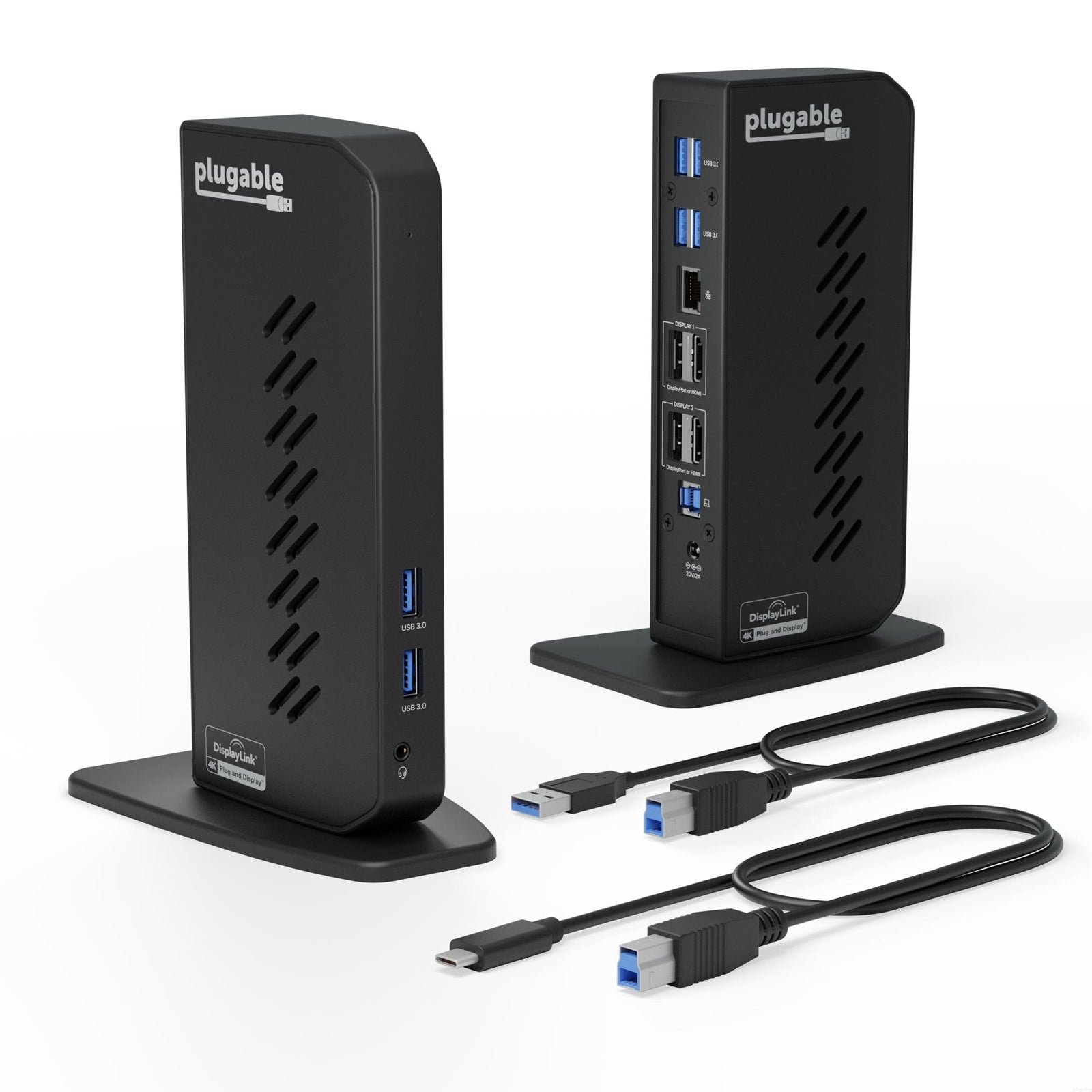 Plugable UD-6950Z USB-C Docking Station - Dual 4K DisplayLink 10-Port